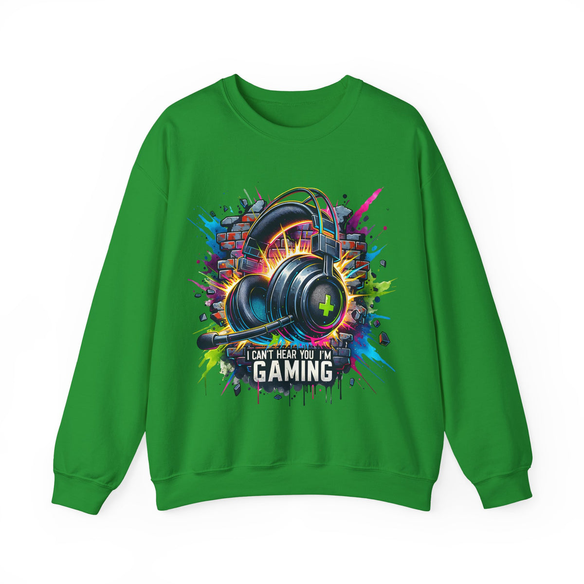 Gaming Headset I Can't Hear You, I'm Gaming – Gildan Heavy Blend | Trendy Women’s and Men's Soft Sweatshirt. Direct to Garment. Printed & Shipped in the USA. Unisex Sizes.