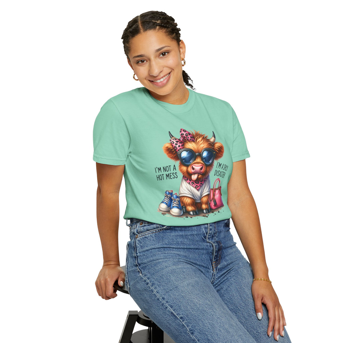 I'm Not a Hot Mess, I'm a Spicy Disaster - Comfort Colors | Trendy Women's T-Shirt. Direct to Garment. Printed & Shipped in the USA. Unisex Sizes.
