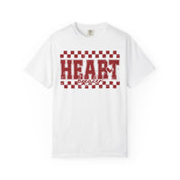 Heart Breaker, Red Checkered Distressed - Comfort Colors | Trendy Women's T-Shirt. Direct to Garment. Printed & Shipped in the USA. Unisex Sizes.