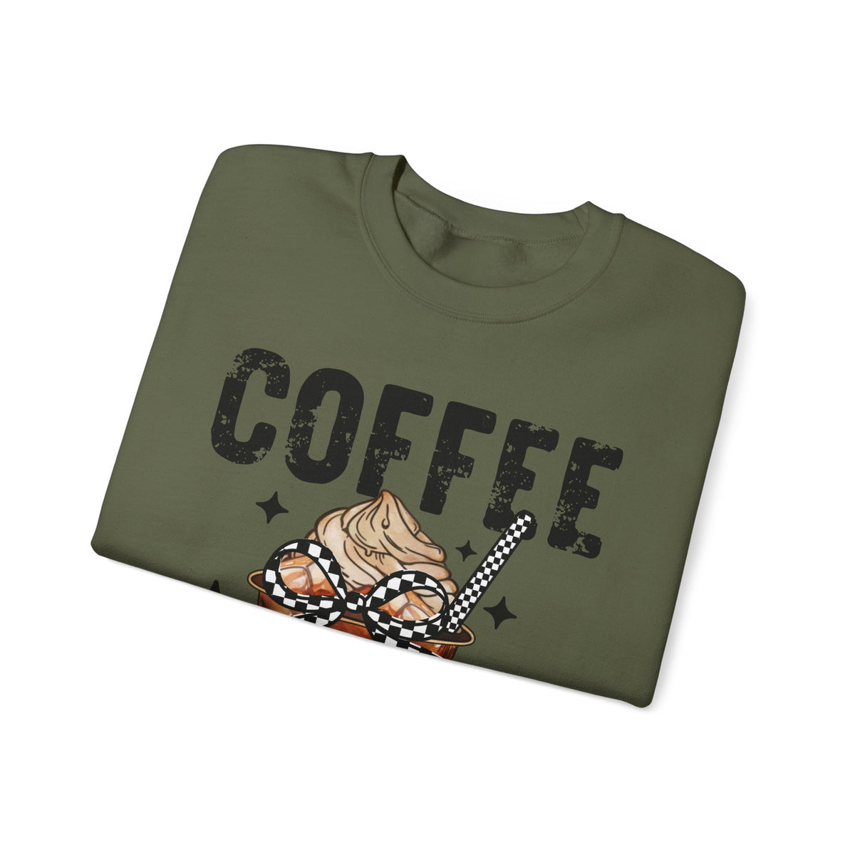 Coffee Changes Everything, Iced Coffee, Coffee Lovers – Gildan Heavy Blend | Trendy Women’s Soft Sweatshirt. Direct to Garment. Printed & Shipped in the USA. Unisex Sizes.