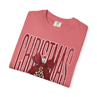 Christmas Season Leopard Tree  - Comfort Colors | Trendy Women's T-Shirt. Direct to Garment. Printed & Shipped in the USA. Unisex Sizes.