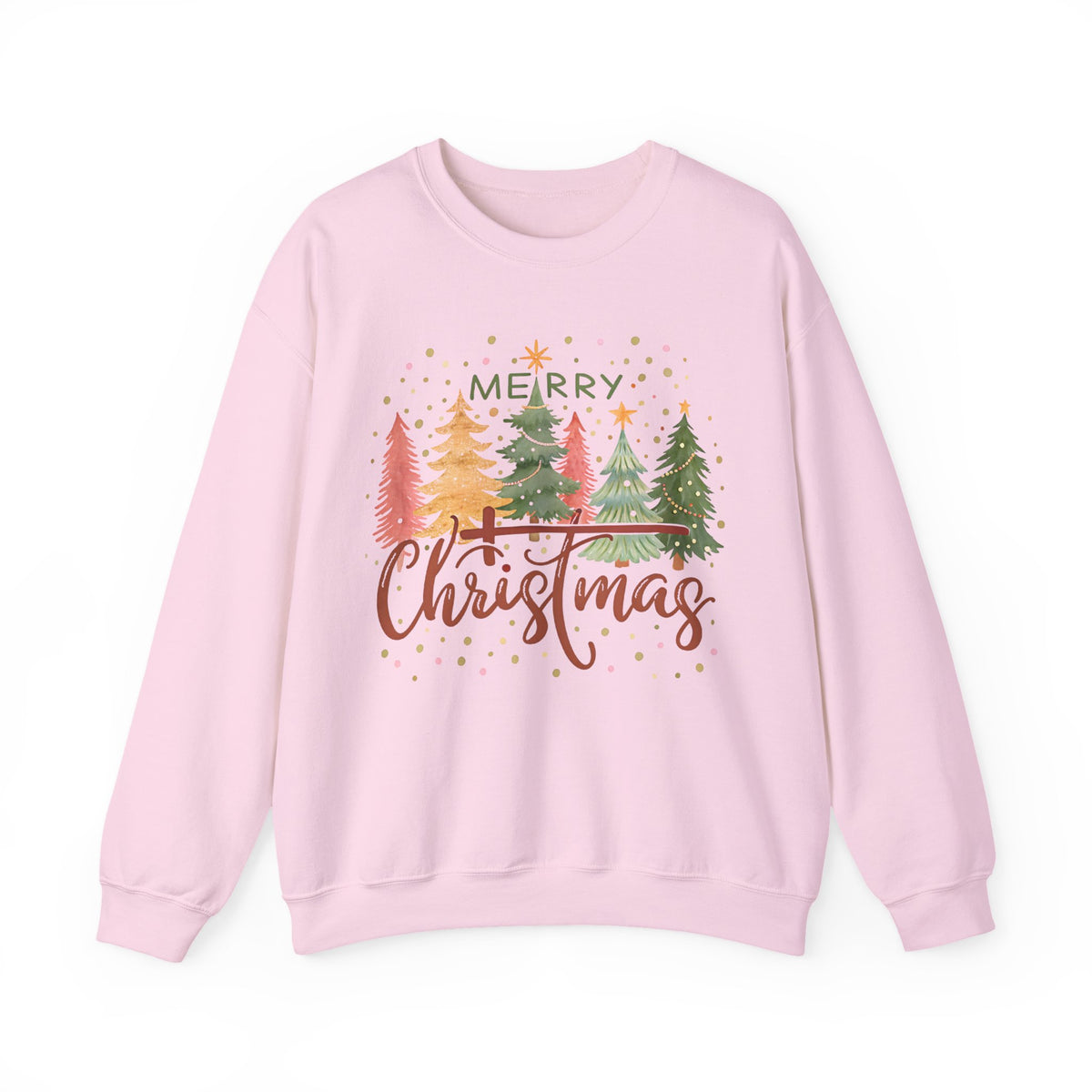Merry ChrisTmas - Christian Faith – Gildan Heavy Blend | Trendy Women’s Soft Sweatshirt. Direct to Garment. Printed & Shipped in the USA. Unisex Sizes.