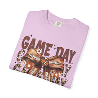 Game Day - Football Bow - Comfort Colors | Trendy Women's T-Shirt. Direct to Garment. Printed & Shipped in the USA. Unisex Sizes.