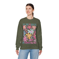 The Lord Is Greater Than The Giants You Face – Gildan Heavy Blend | Trendy Women’s Soft Sweatshirt. Direct to Garment. Printed & Shipped in the USA. Unisex Sizes.