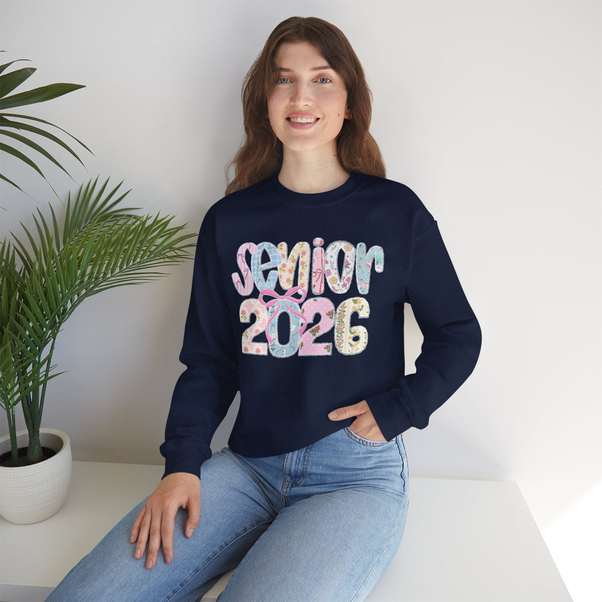 Class of 2026 Senior - Pink Coquette Bow – Gildan Heavy Blend | Trendy Women’s Soft Sweatshirt. Direct to Garment. Printed & Shipped in the USA. Unisex Sizes.