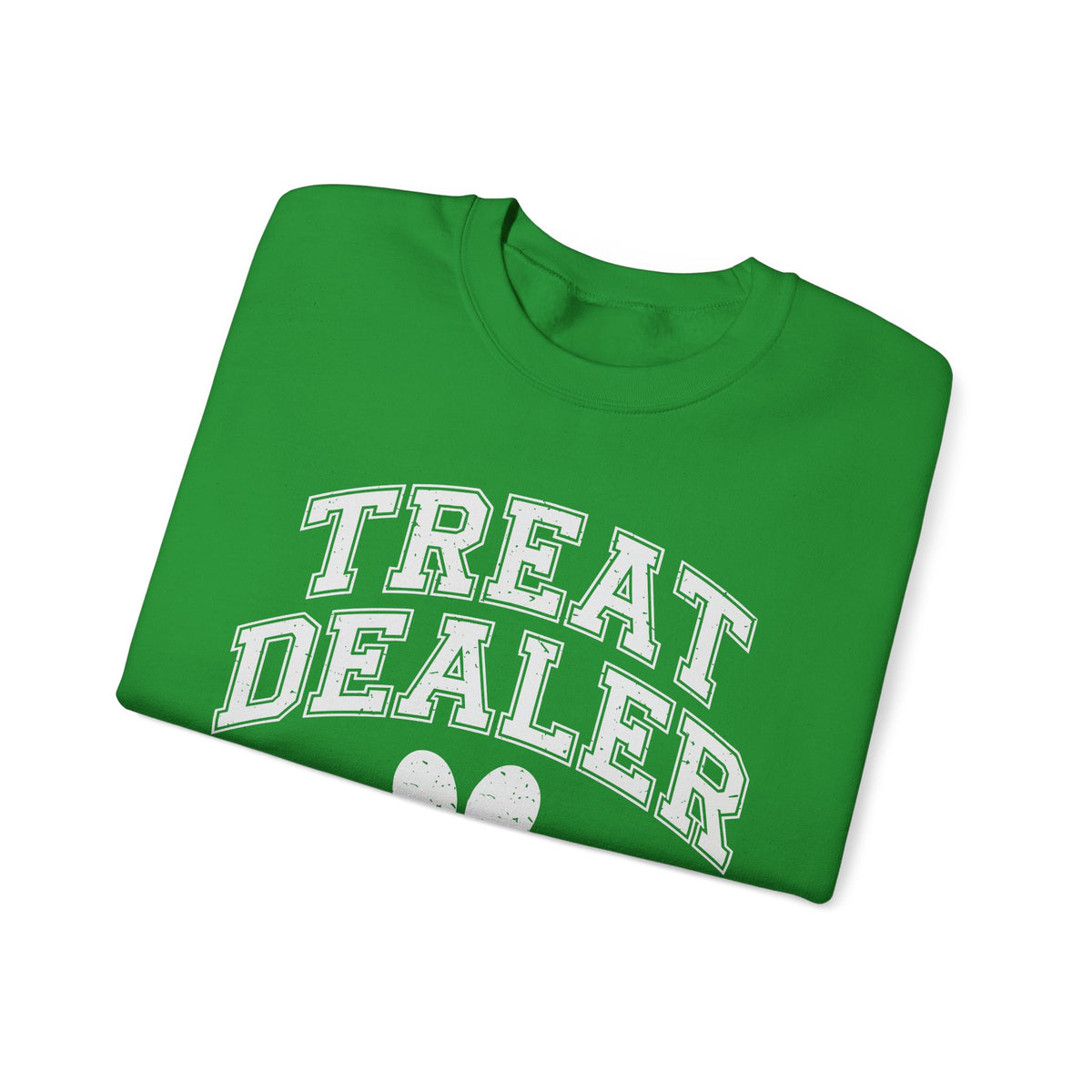 Treat Dealer, Dog Lover – Gildan Heavy Blend | Trendy Men's and Women’s Soft Sweatshirt. Direct to Garment. Printed & Shipped in the USA. Unisex Sizes.