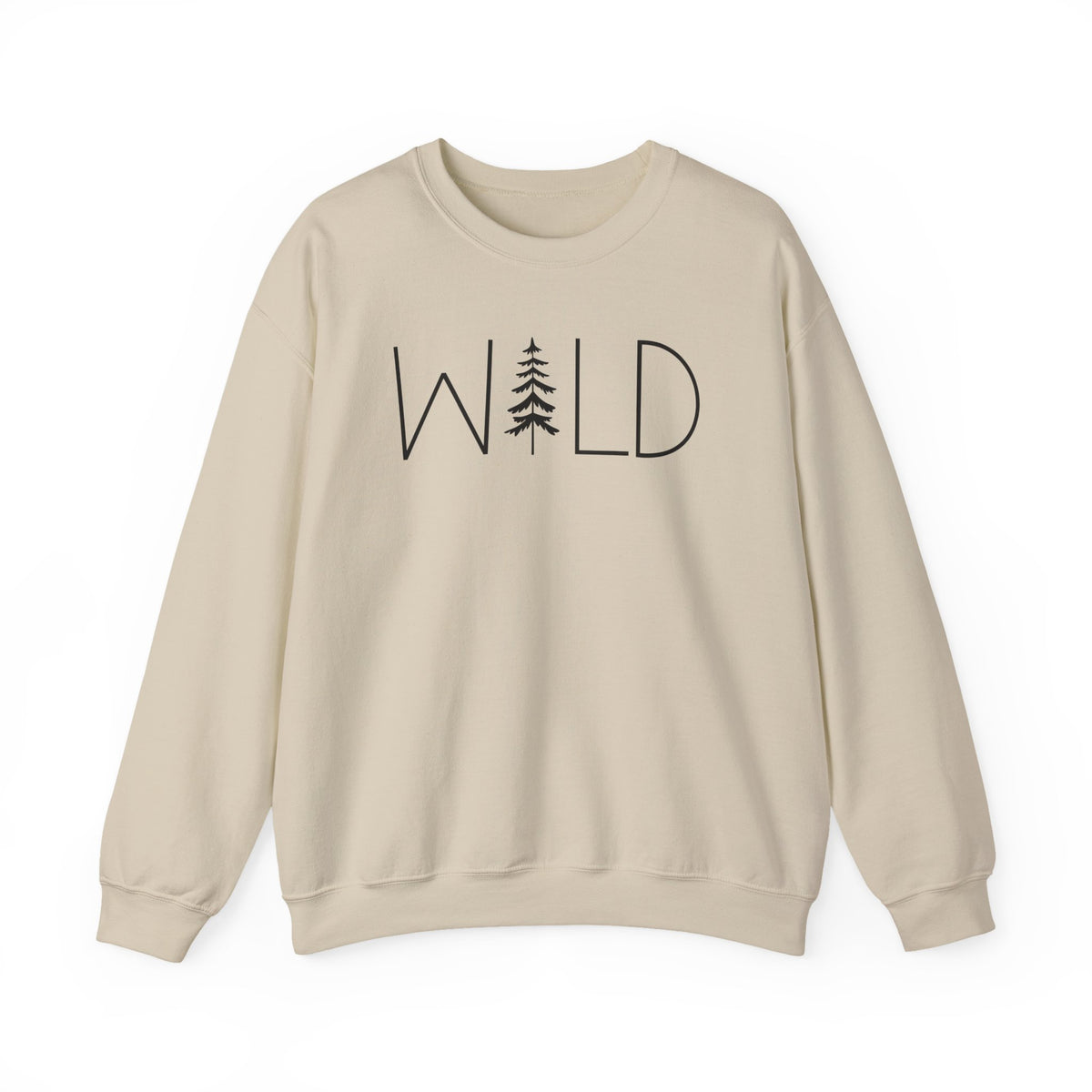 Wild Graphic, Nature, Pine Tree, Adventure – Gildan Heavy Blend | Trendy Women’s and Men's Soft Sweatshirt. Direct to Garment. Printed & Shipped in the USA. Unisex Sizes.