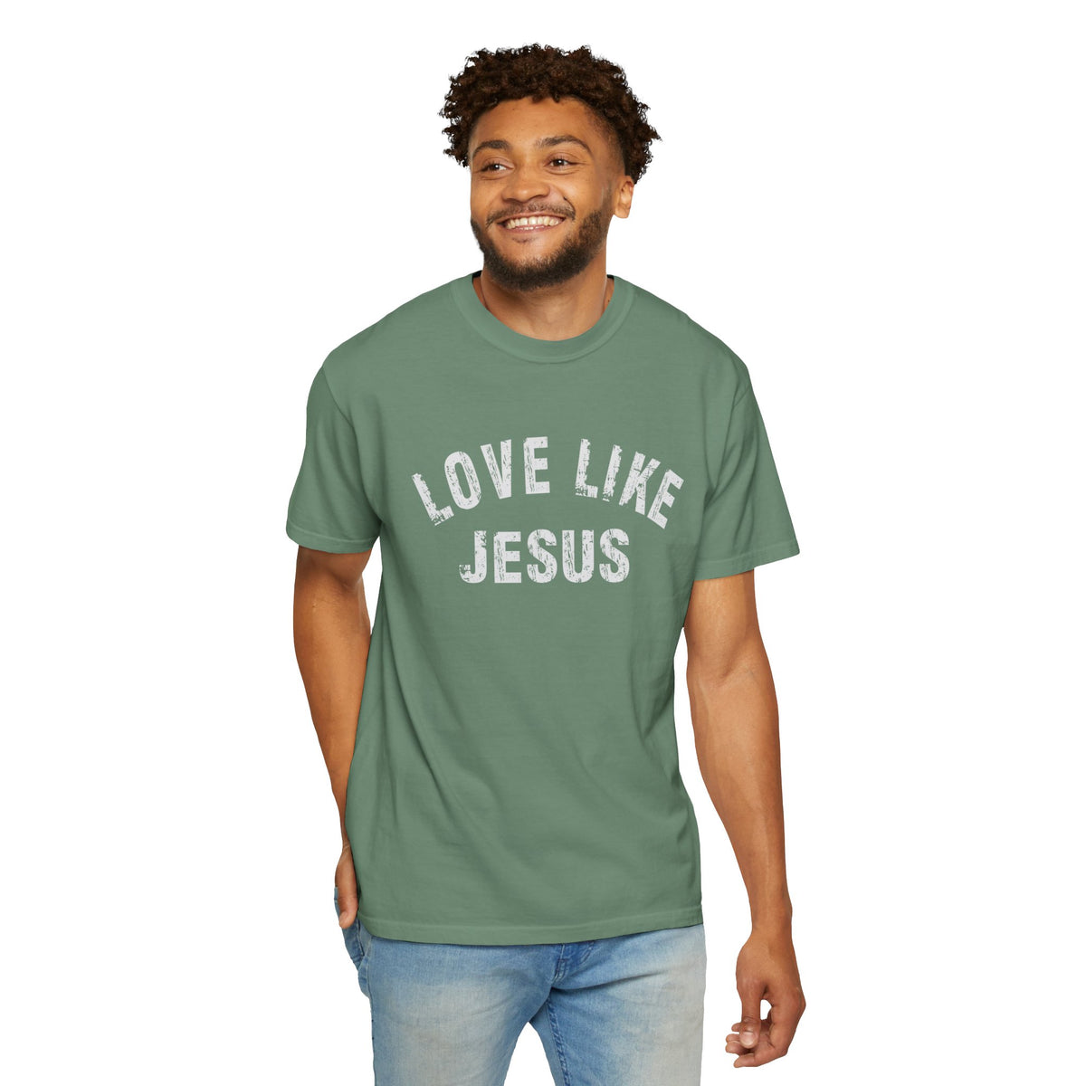 Love Like Jesus - Comfort Colors | Trendy Men's and Women's T-Shirt. Direct to Garment. Printed & Shipped in the USA. Unisex Sizes.