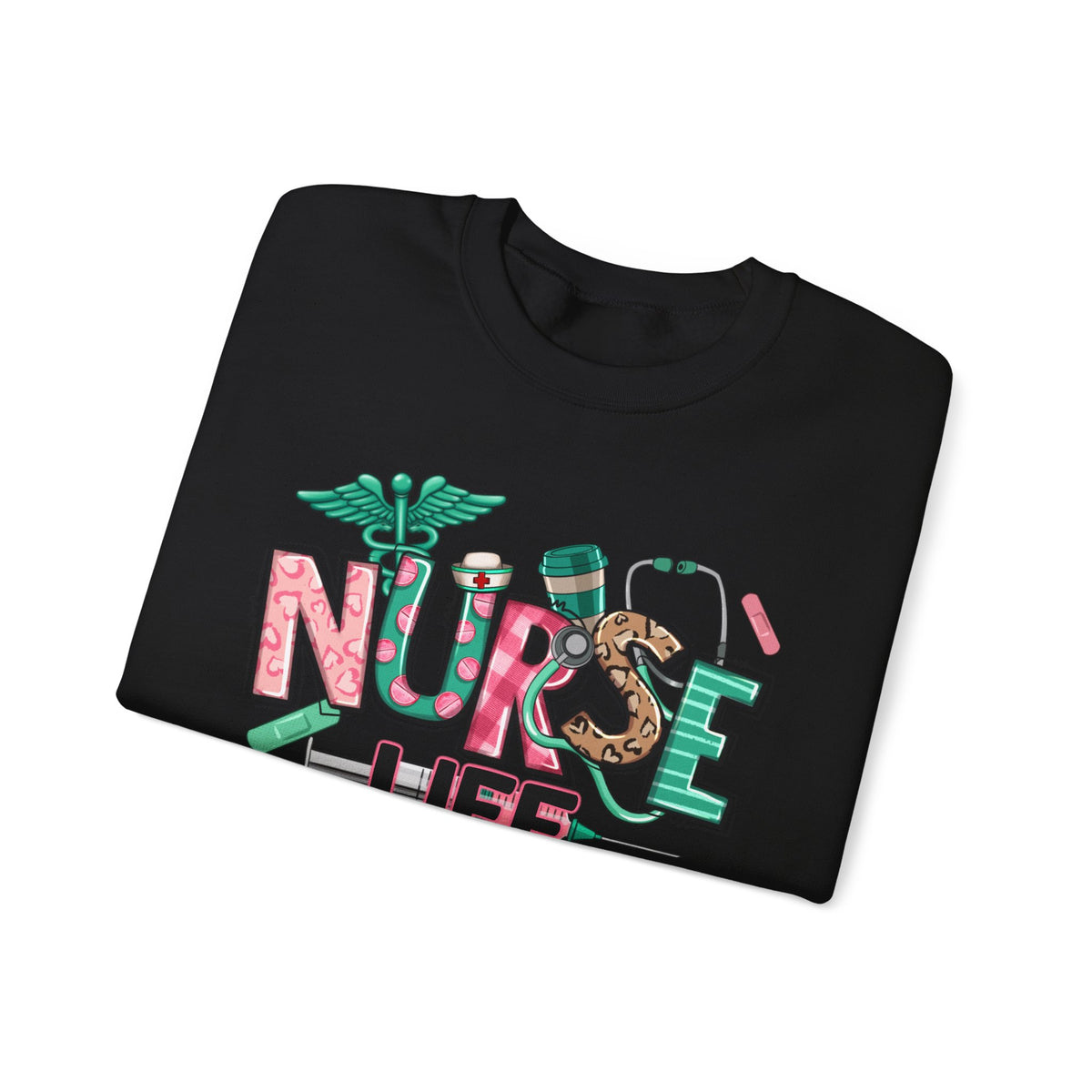 Nurse Life Cute Preppy Healthcare – Gildan Heavy Blend | Trendy Women’s Soft Sweatshirt. Direct to Garment. Printed & Shipped in the USA. Unisex Sizes.
