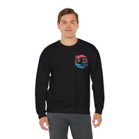 Sun Salt Sand, Beach Sunset - Front & Back Print – Gildan Heavy Blend | Trendy Women’s and Men's Soft Sweatshirt. Direct to Garment. Printed & Shipped in the USA. Unisex Sizes.