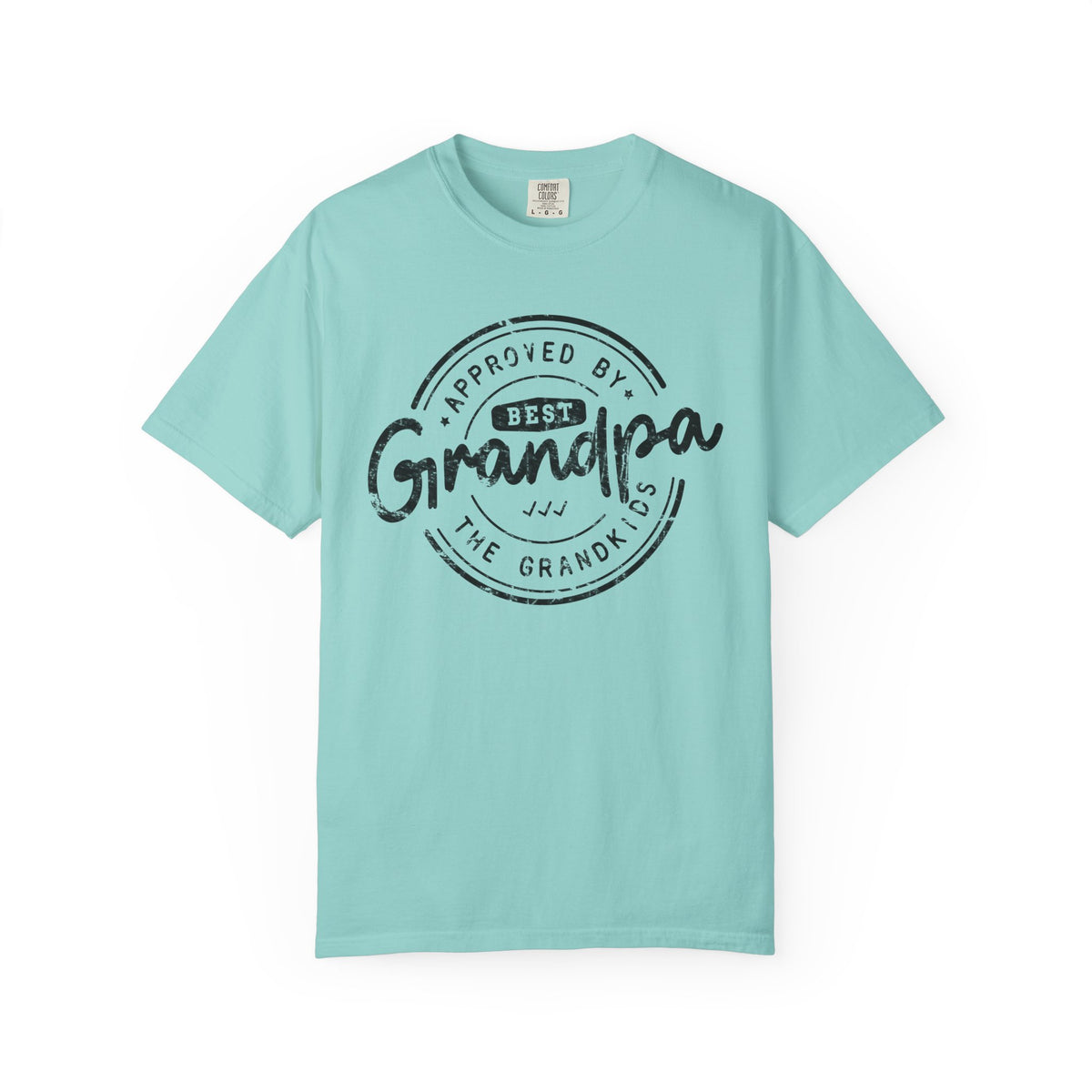 Best Grandpa, Approved by the Grandkids - Comfort Colors | Trendy Men's T-Shirt. Direct to Garment. Printed & Shipped in the USA. Unisex Sizes.