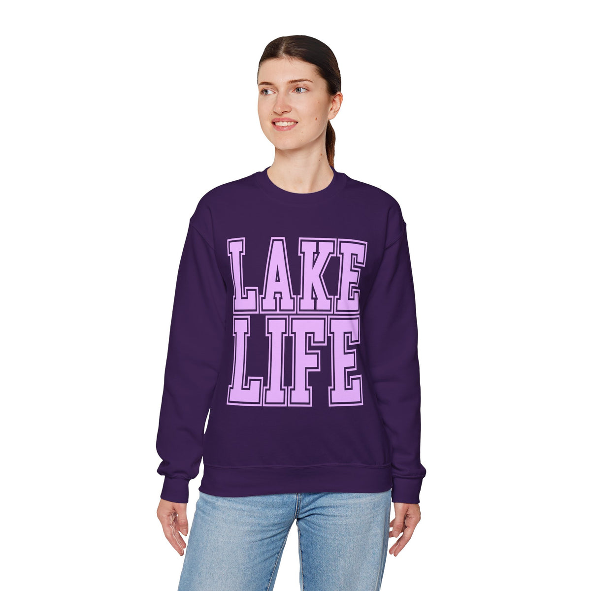 Lake Life – Gildan Heavy Blend | Trendy Men's & Women’s Soft Sweatshirt. Direct to Garment. Printed & Shipped in the USA. Unisex Sizes.