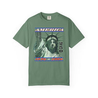 America's 250th Birthday, Statue of Liberty - Comfort Colors | Trendy Men's and Women's T-Shirt. Direct to Garment. Printed & Shipped in the USA. Unisex Sizes.