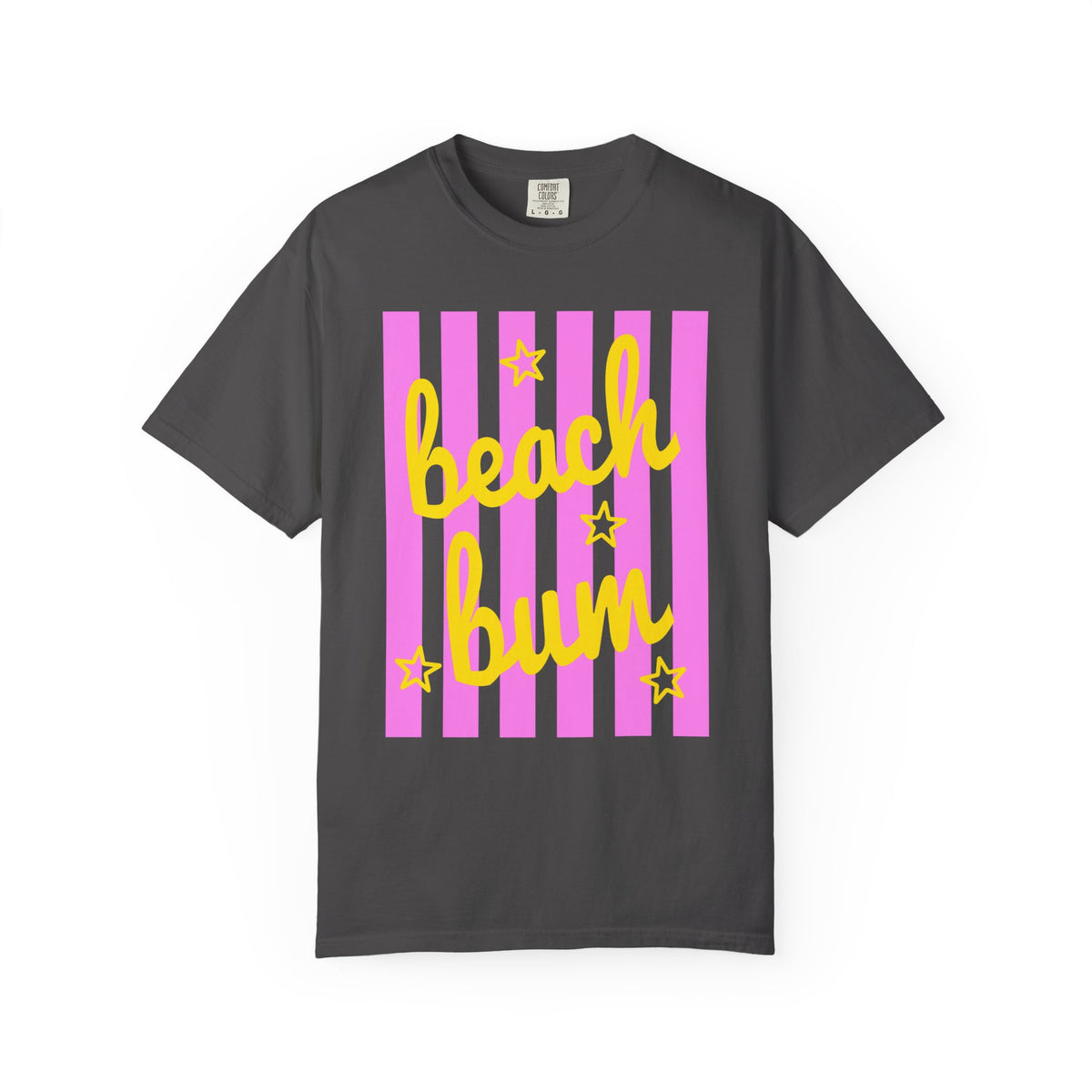 Beach Bum - Comfort Colors | Trendy Men's & Women's T-Shirt. Direct to Garment. Printed & Shipped in the USA. Unisex Sizes.