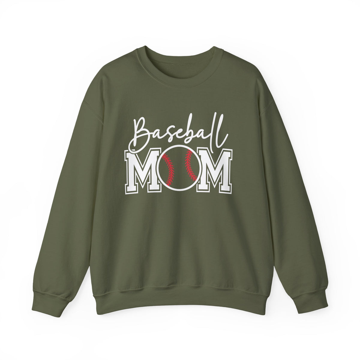 Baseball Mom – Gildan Heavy Blend | Trendy Women’s Soft Sweatshirt. Direct to Garment. Printed & Shipped in the USA. Unisex Sizes.