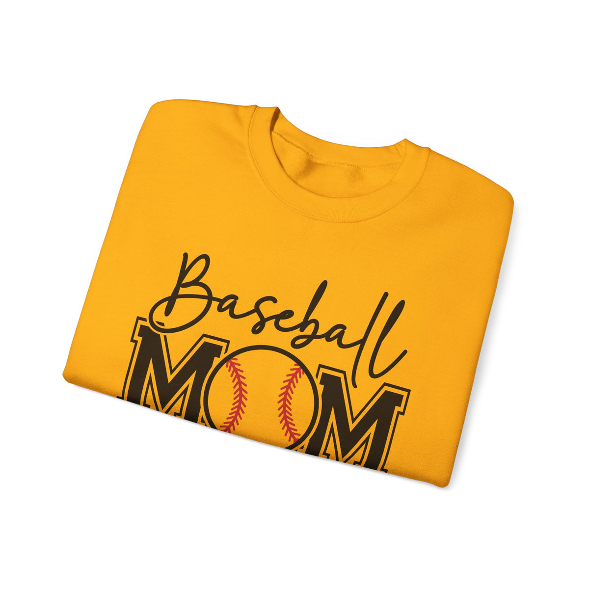 Baseball Mom – Gildan Heavy Blend | Trendy Women’s Soft Sweatshirt. Direct to Garment. Printed & Shipped in the USA. Unisex Sizes.