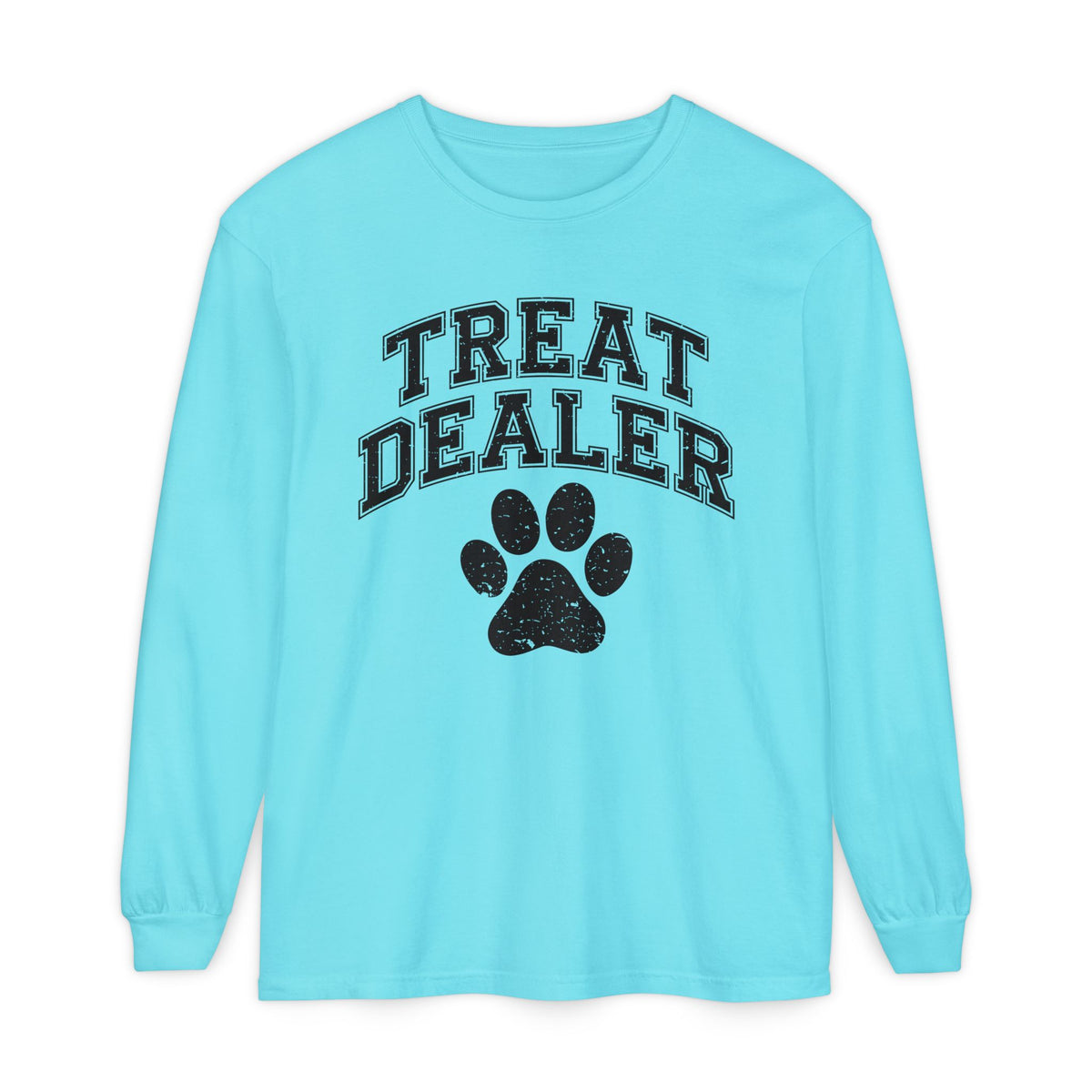 Treat Dealer, Dog Lover - Comfort Colors | Trendy Women's and Men's Long Sleeve T-Shirt. Direct to Garment. Printed & Shipped in the USA. Unisex Sizes.