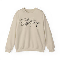 Esthetician Script, Perfect Gift for Your Botox Magician – Gildan Heavy Blend | Trendy Women’s Soft Sweatshirt. Direct to Garment. Printed & Shipped in the USA. Unisex Sizes.