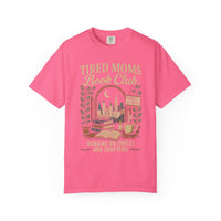 Tired Moms Book Club Running on Coffee and Chapters - Comfort Colors | Trendy Women's T-Shirt. Direct to Garment. Printed & Shipped in the USA. Unisex Sizes.