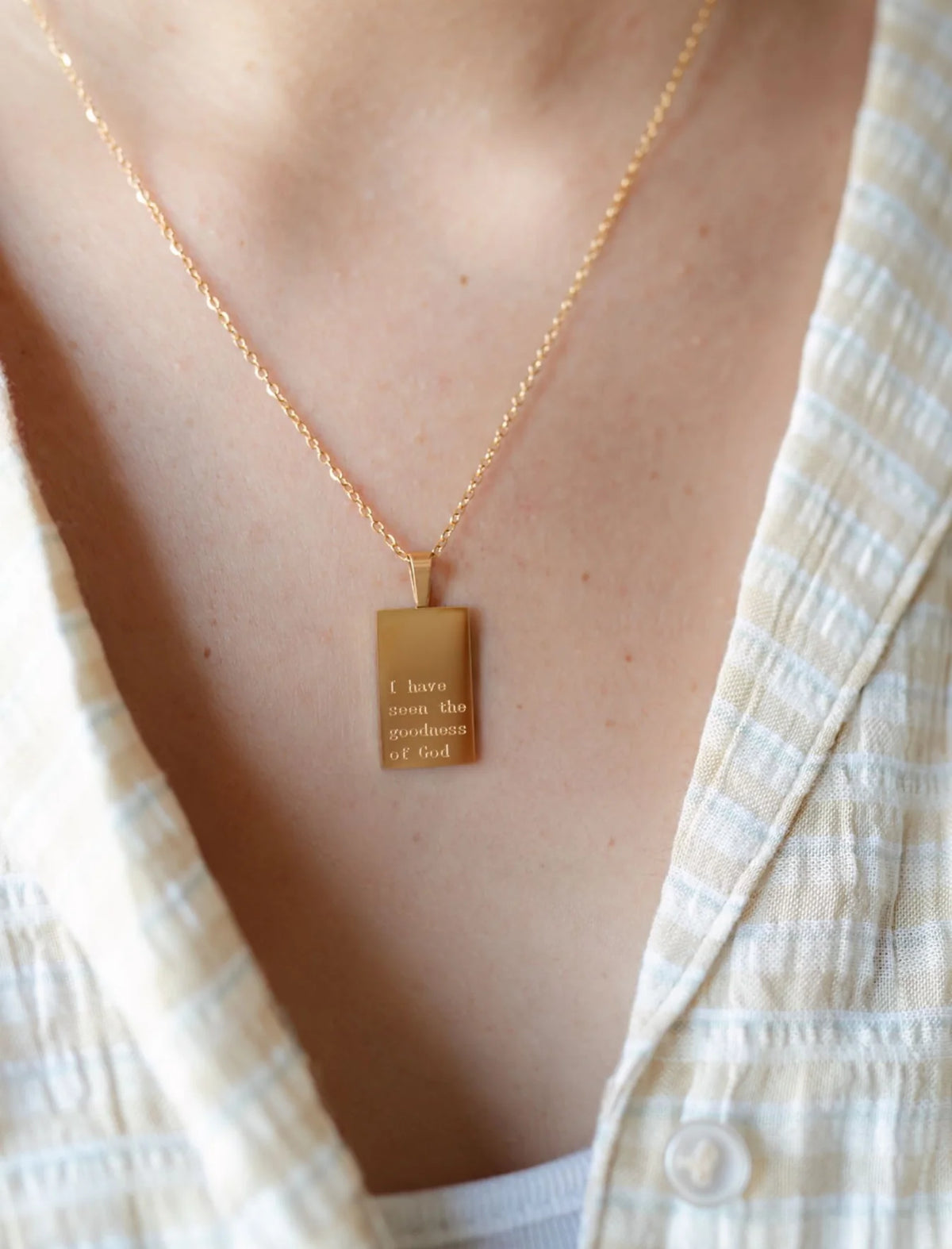 Necklace: I Have Seen The Goodness Of God - 18k Yellow Gold Plated