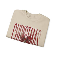 Christmas Season Leopard Tree Distressed – Gildan Heavy Blend | Trendy Women’s Soft Sweatshirt. Direct to Garment. Printed & Shipped in the USA. Unisex Sizes.
