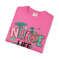 Nurse Life Cute Preppy Healthcare - Comfort Colors | Trendy Women's T-Shirt. Direct to Garment. Printed & Shipped in the USA. Unisex Sizes.