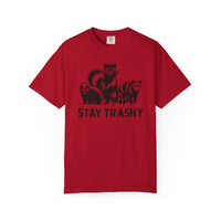 Stay Trashy, Skunk Raccoon Possum - Comfort Colors | Trendy Women's and Men's T-Shirt. Direct to Garment. Printed & Shipped in the USA. Unisex Sizes.