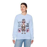 Retired Not Expired, Leopard Funny Grandma – Gildan Heavy Blend | Trendy Women’s Soft Sweatshirt. Direct to Garment. Printed & Shipped in the USA. Unisex Sizes.
