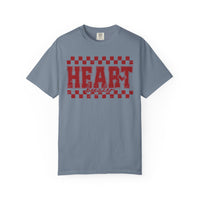 Heart Breaker, Red Checkered Distressed - Comfort Colors | Trendy Women's T-Shirt. Direct to Garment. Printed & Shipped in the USA. Unisex Sizes.