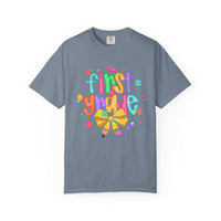 Coquette First Grade Pencil Bow - Comfort Colors | Trendy Women's T-Shirt. Direct to Garment. Printed & Shipped in the USA. Unisex Sizes.