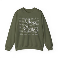 Mama It's Okay – Gildan Heavy Blend | Trendy Women’s Soft Sweatshirt. Direct to Garment. Printed & Shipped in the USA. Unisex Sizes.