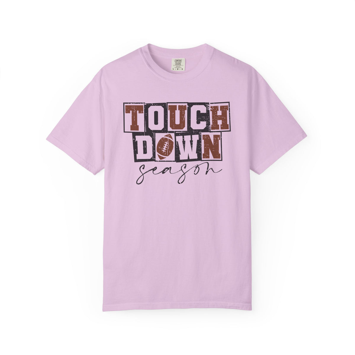 Touchdown Season - Distressed - Comfort Colors | Trendy Men's and Women's T-Shirt. Direct to Garment. Printed & Shipped in the USA. Unisex Sizes.