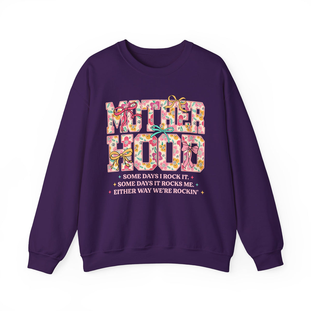 Motherhood – Gildan Heavy Blend | Trendy Women’s Soft Sweatshirt. Direct to Garment. Printed & Shipped in the USA. Unisex Sizes.