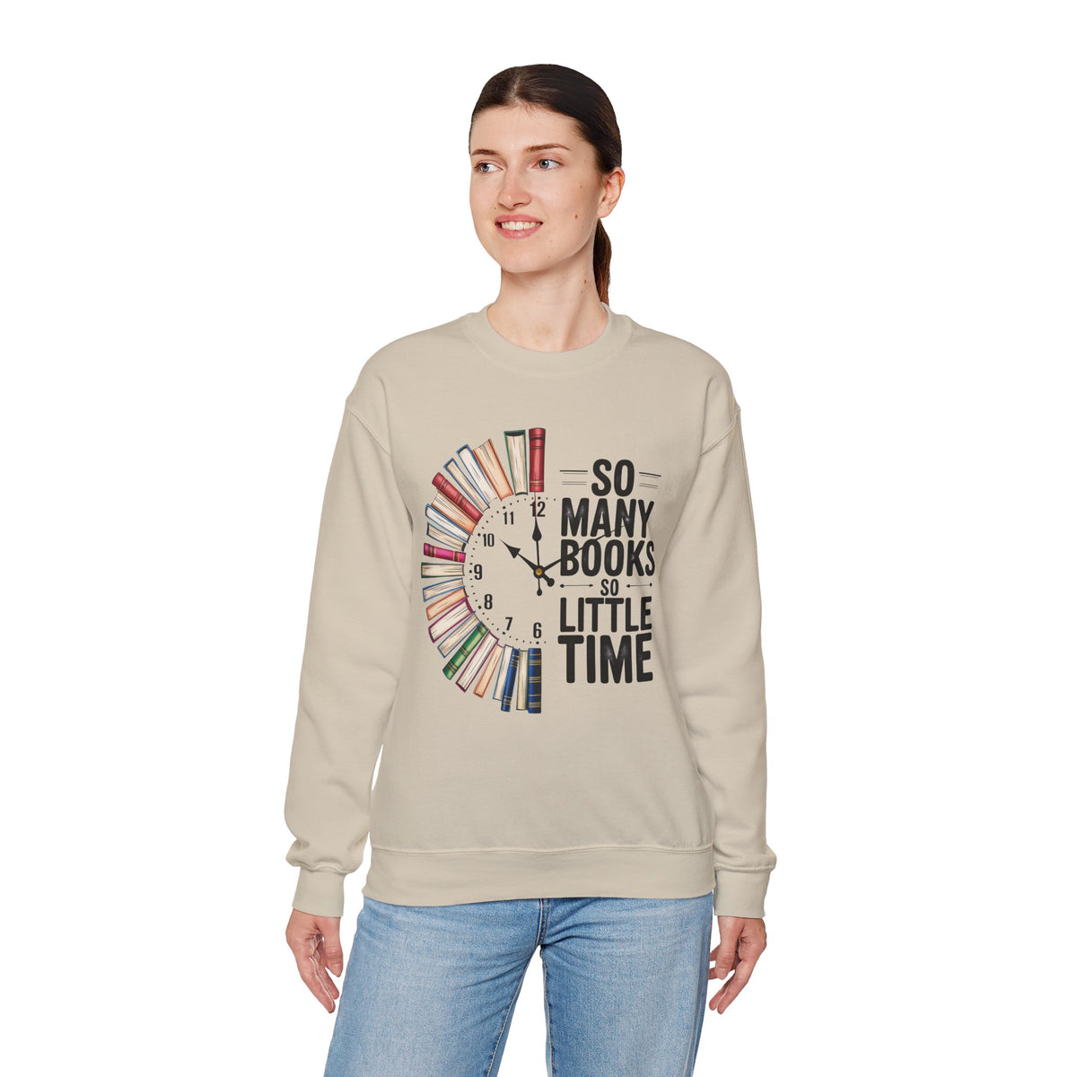 So Many Books So Little Time – Gildan Heavy Blend | Trendy Men's and Women’s Soft Sweatshirt. Direct to Garment. Printed & Shipped in the USA. Unisex Sizes.