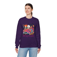 Witch Way to the Party? – Gildan Heavy Blend | Trendy Women’s Soft Sweatshirt. Direct to Garment. Printed & Shipped in the USA. Unisex Sizes.