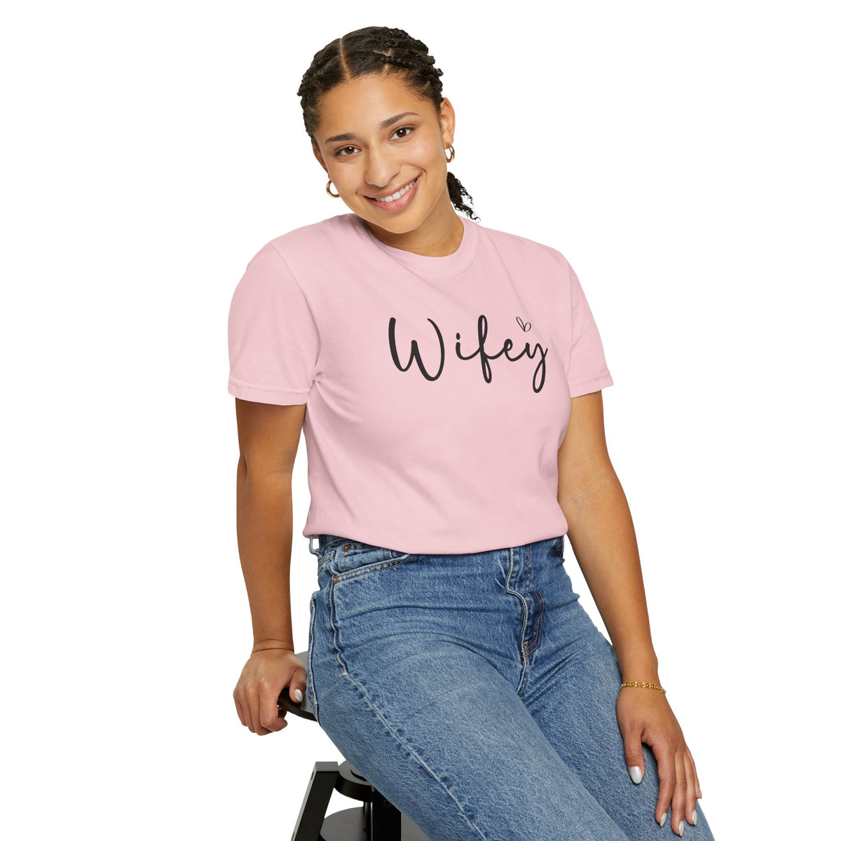 Wifey - Comfort Colors | Trendy Women's T-Shirt. Direct to Garment. Printed & Shipped in the USA. Unisex Sizes.