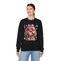 Goldendoodle Love – Gildan Heavy Blend | Trendy Women’s Soft Sweatshirt. Direct to Garment. Printed & Shipped in the USA. Unisex Sizes.