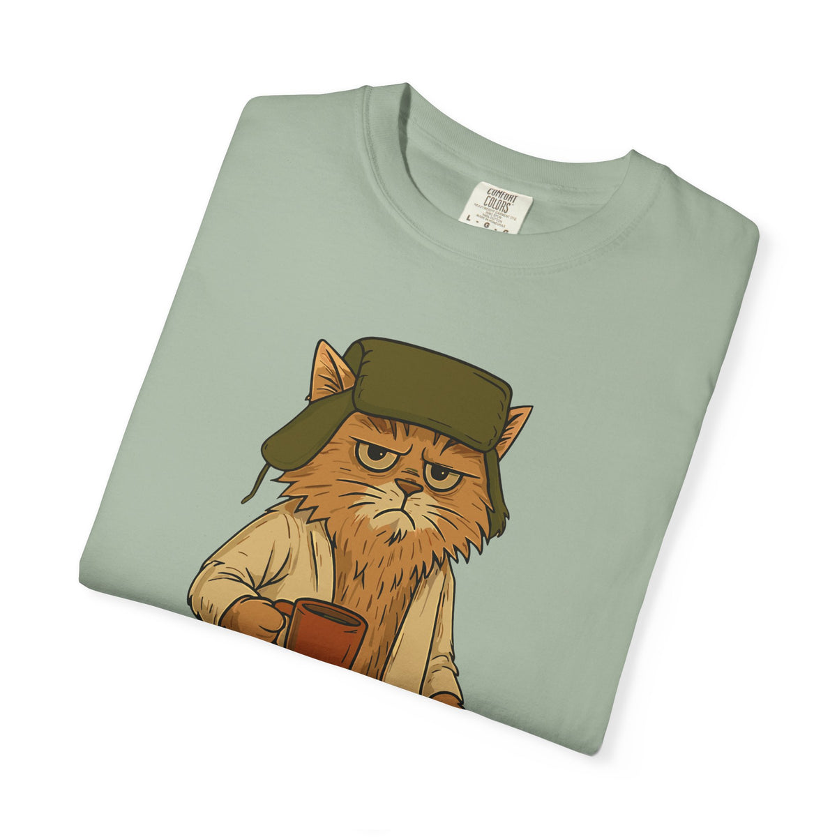 Litter's Full, Funny Cat - Comfort Colors | Trendy Men's and Women's T-Shirt. Direct to Garment. Printed & Shipped in the USA. Unisex Sizes.