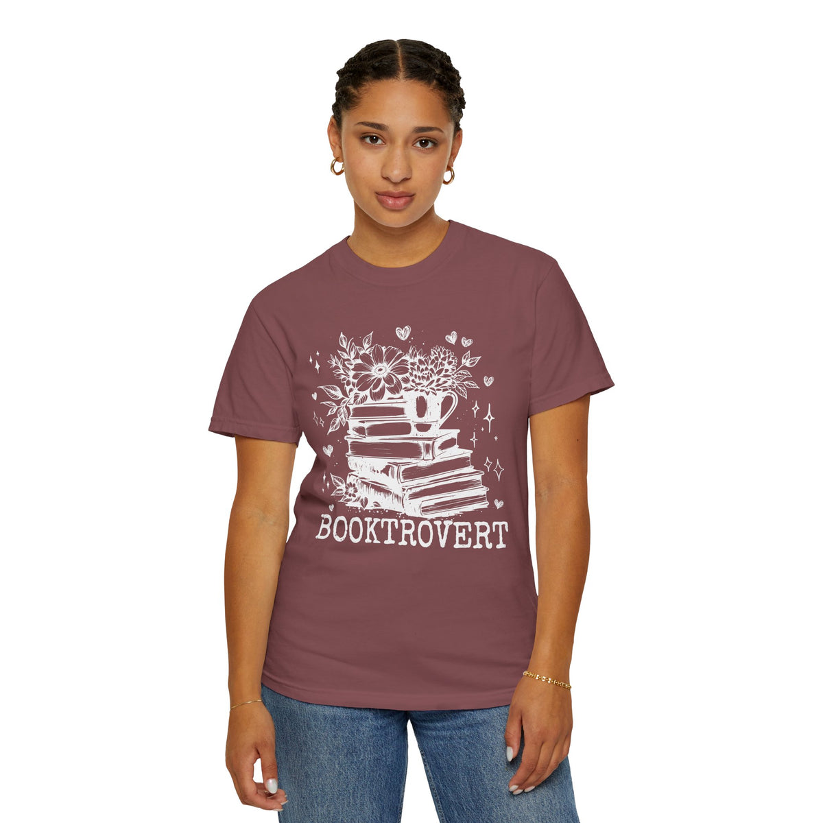 Booktrovert - Comfort Colors | Trendy Women's T-Shirt. Direct to Garment. Printed & Shipped in the USA. Unisex Sizes.