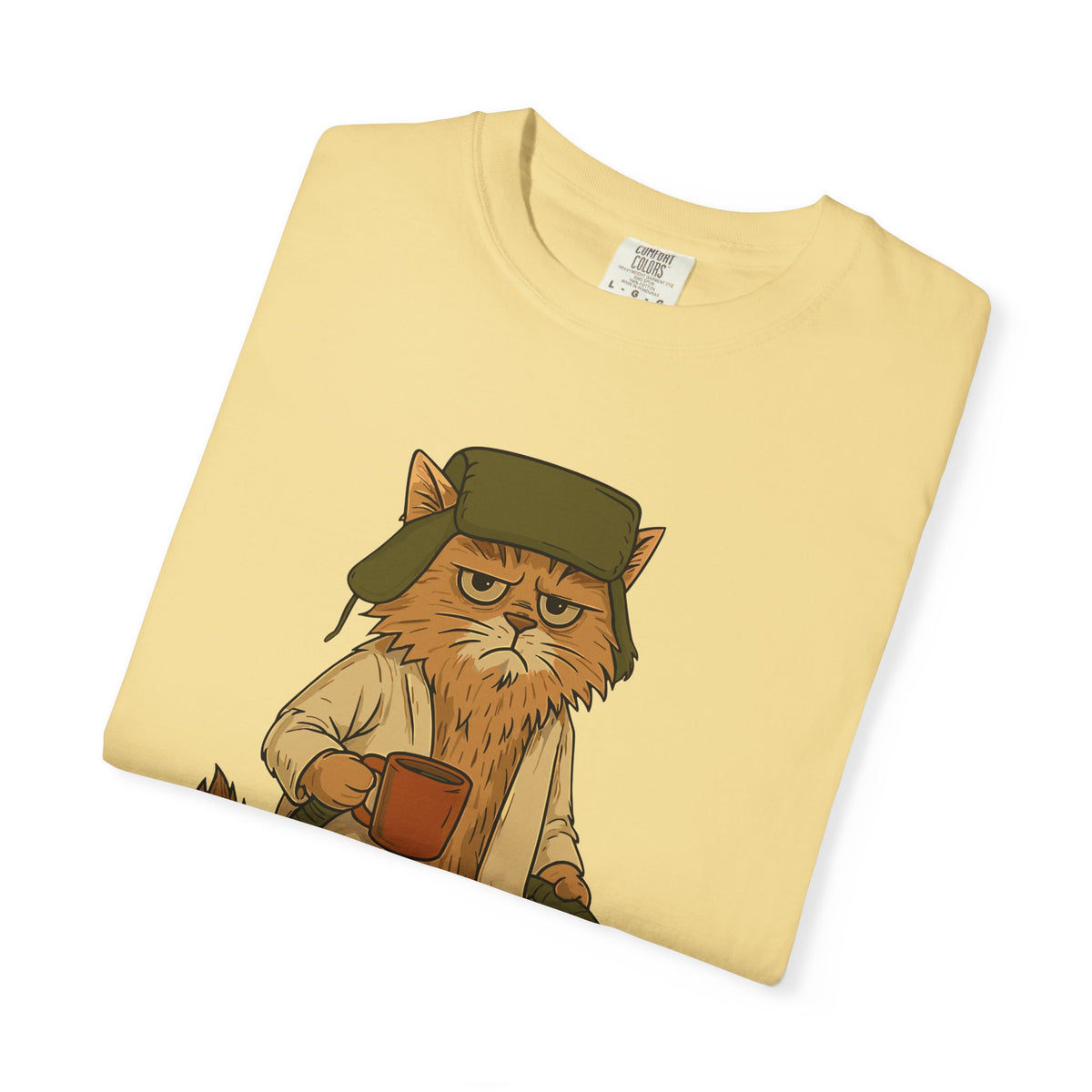 Litter's Full, Funny Cat - Comfort Colors | Trendy Men's and Women's T-Shirt. Direct to Garment. Printed & Shipped in the USA. Unisex Sizes.