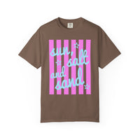 Sun, Salt and Sand - Comfort Colors | Trendy Women's T-Shirt. Direct to Garment. Printed & Shipped in the USA. Unisex Sizes.