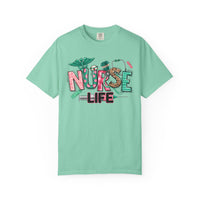 Nurse Life Cute Preppy Healthcare - Comfort Colors | Trendy Women's T-Shirt. Direct to Garment. Printed & Shipped in the USA. Unisex Sizes.