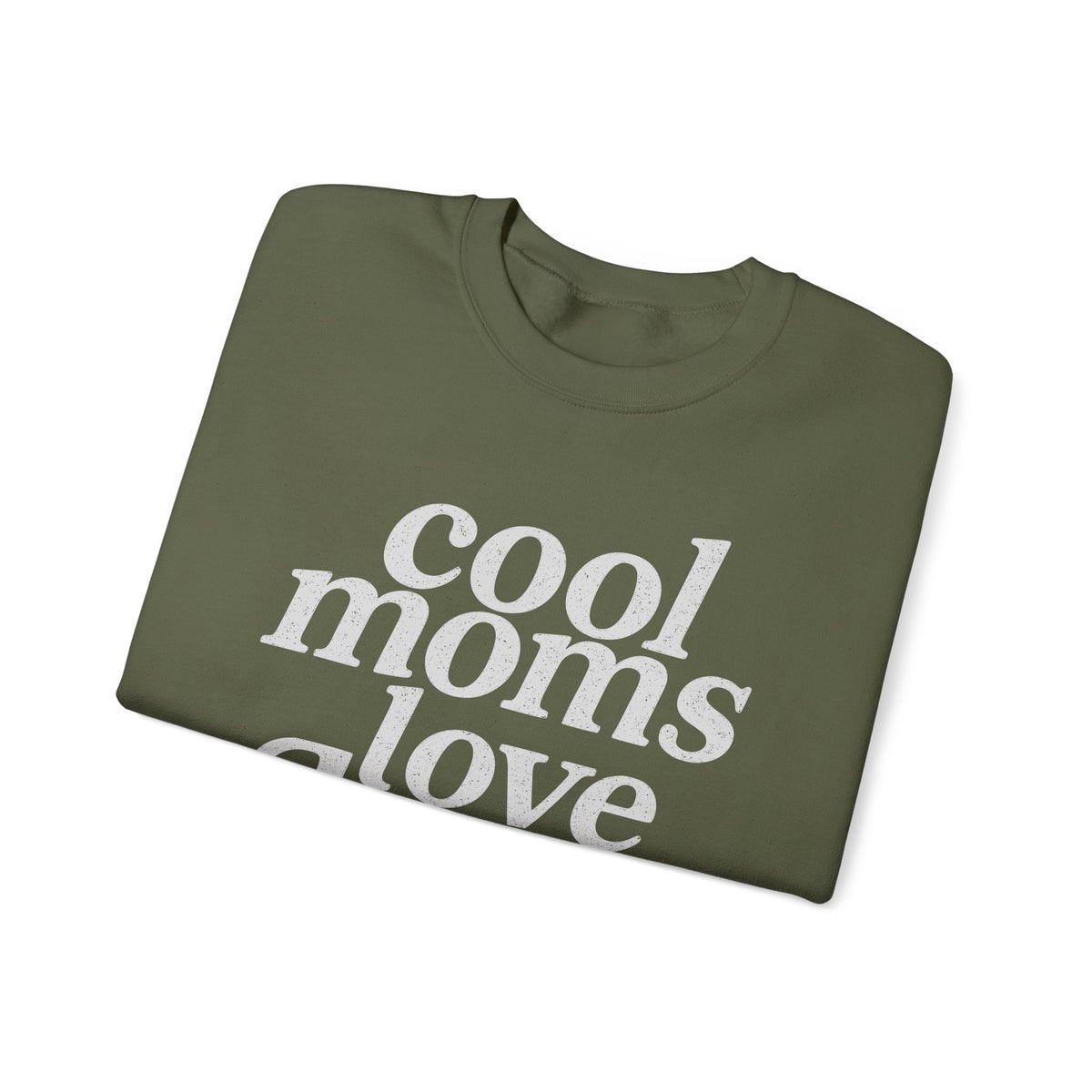 Cool Moms Love Jesus – Gildan Heavy Blend | Trendy Women’s Soft Sweatshirt. Direct to Garment. Printed & Shipped in the USA. Unisex Sizes.