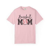 Baseball Mom - Comfort Colors | Trendy Women's T-Shirt. Direct to Garment. Printed & Shipped in the USA. Unisex Sizes.