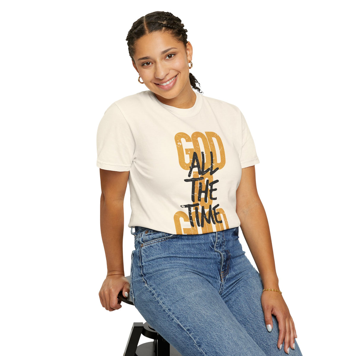 God is Good All The Time - Comfort Colors | Trendy Women's and Men's T-Shirt. Direct to Garment. Printed & Shipped in the USA. Unisex Sizes.