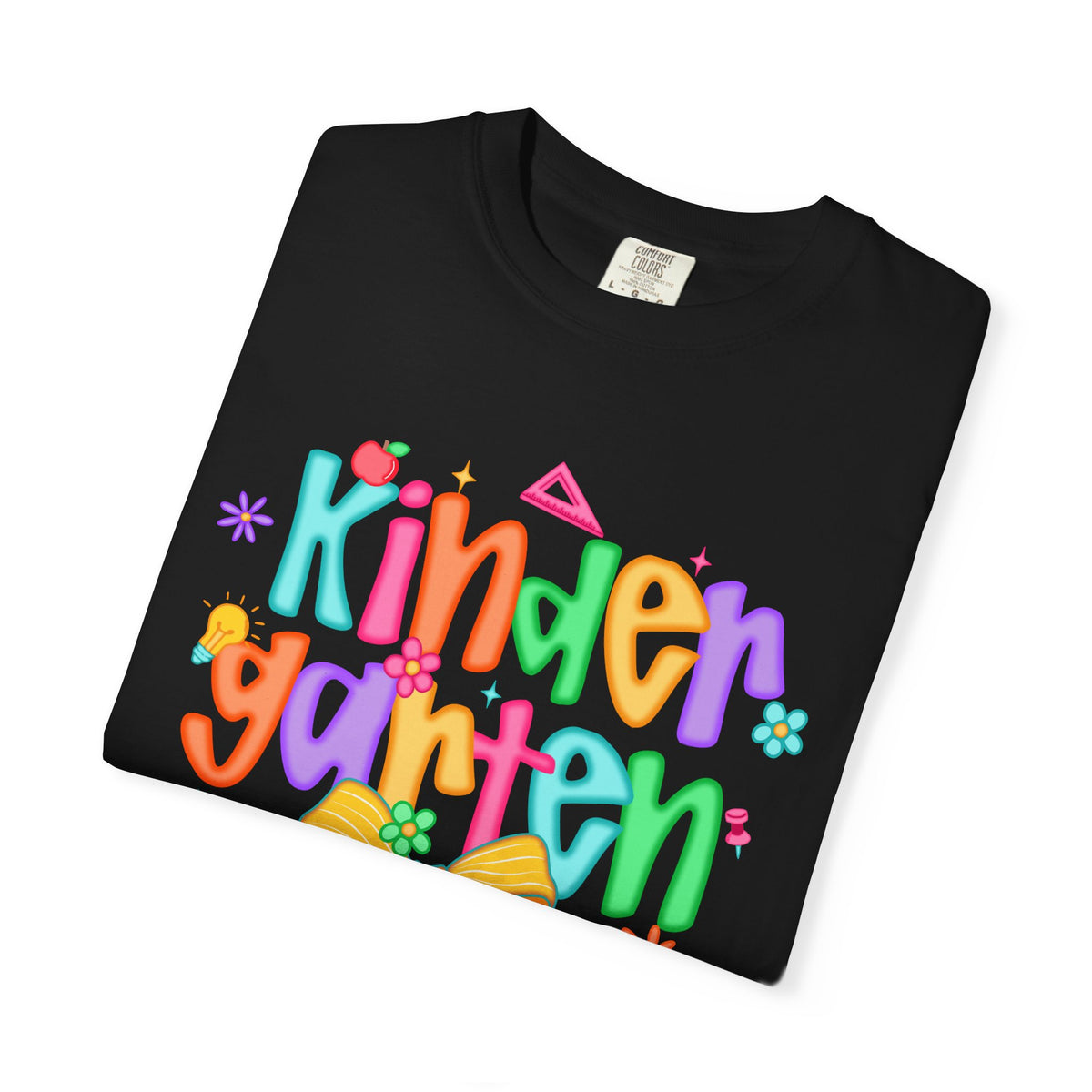 Coquette Kindergarten Pencil Bow - Comfort Colors | Trendy Women's T-Shirt. Direct to Garment. Printed & Shipped in the USA. Unisex Sizes.