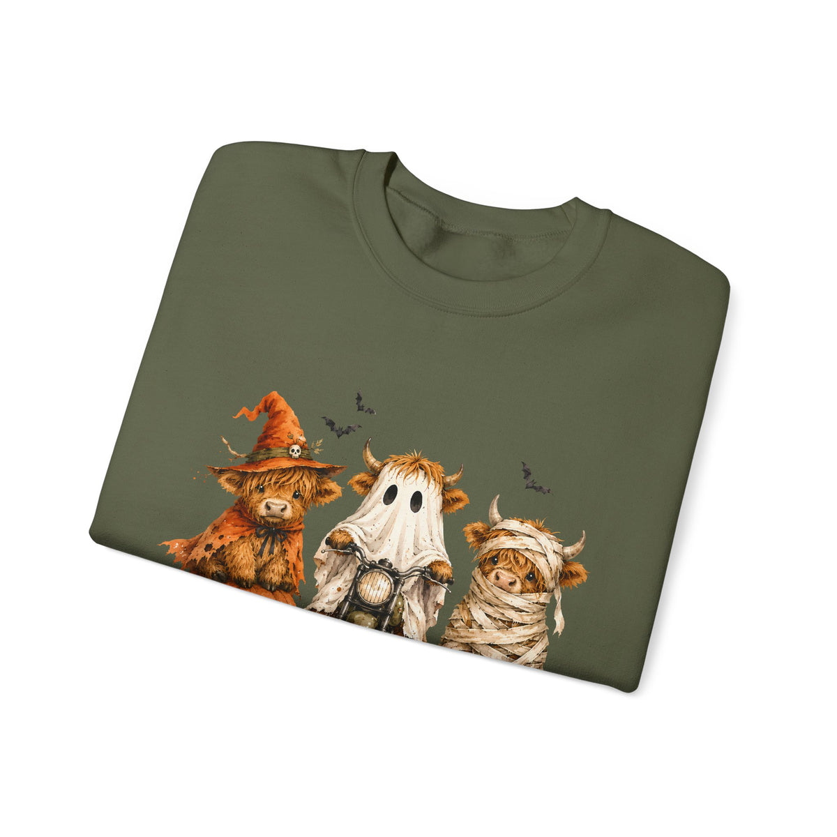 Highland Cows Halloween Costumes– Gildan Heavy Blend | Trendy Women’s Soft Sweatshirt. Direct to Garment. Printed & Shipped in the USA. Unisex Sizes.