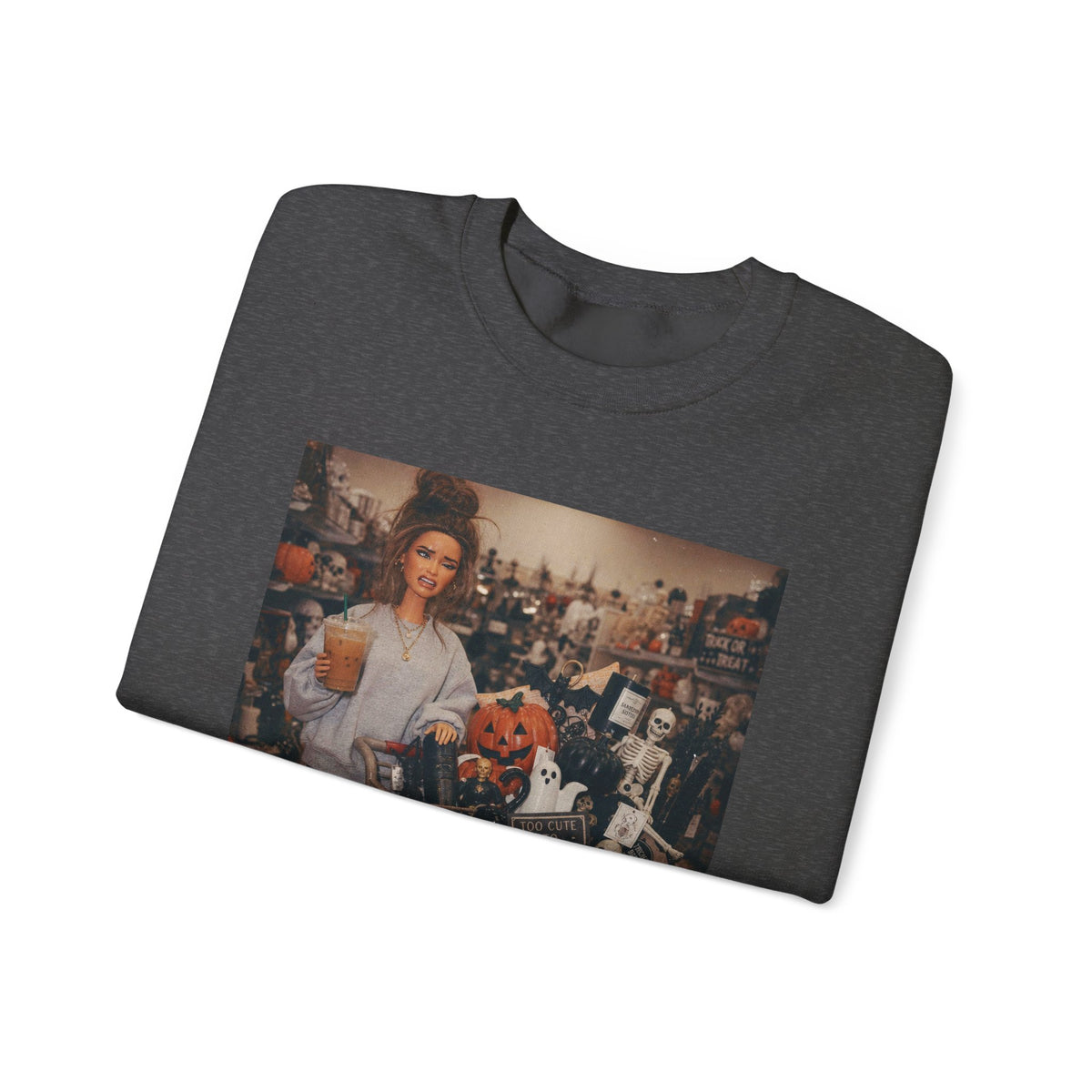 Just A Few Things - Halloween Shopping – Gildan Heavy Blend | Trendy Women’s Soft Sweatshirt. Direct to Garment. Printed & Shipped in the USA. Unisex Sizes.