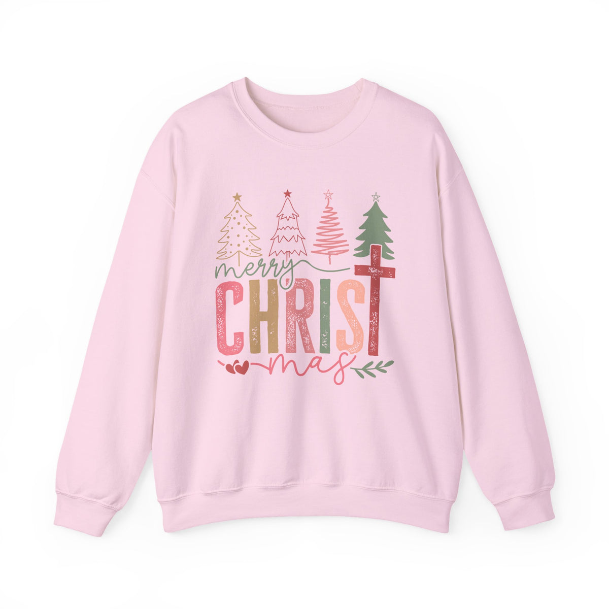 Merry ChrisTmas Christian Faith Graphic – Gildan Heavy Blend | Trendy Women’s Soft Sweatshirt. Direct to Garment. Printed & Shipped in the USA. Unisex Sizes.