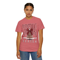 Christmas Season Leopard Tree  - Comfort Colors | Trendy Women's T-Shirt. Direct to Garment. Printed & Shipped in the USA. Unisex Sizes.